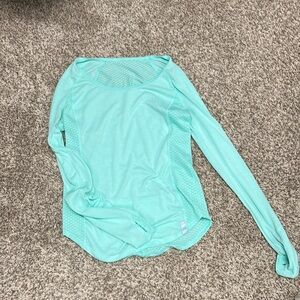 Mint under armour running long sleeve shirt